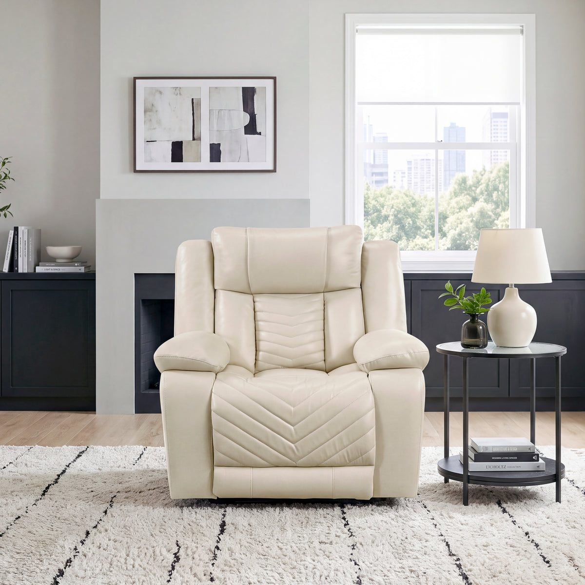 Huron Beige Power Reclining Chair from Homelegance - Luna Furniture