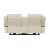 Huron Beige Power Double Reclining Sofa from Homelegance - Luna Furniture