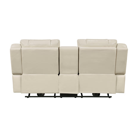 Huron Beige Power Double Reclining Sofa from Homelegance - Luna Furniture