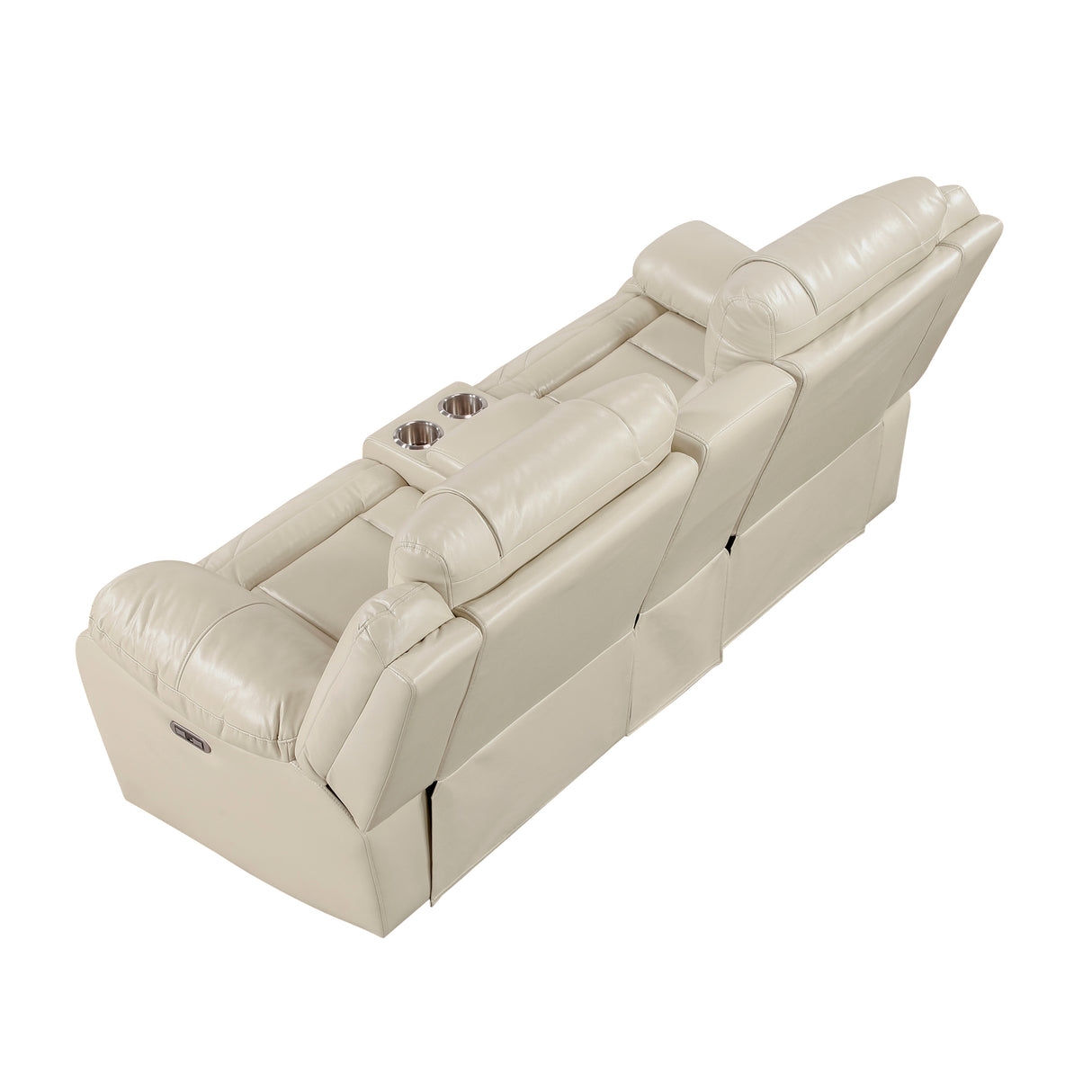 Huron Beige Power Double Reclining Sofa from Homelegance - Luna Furniture