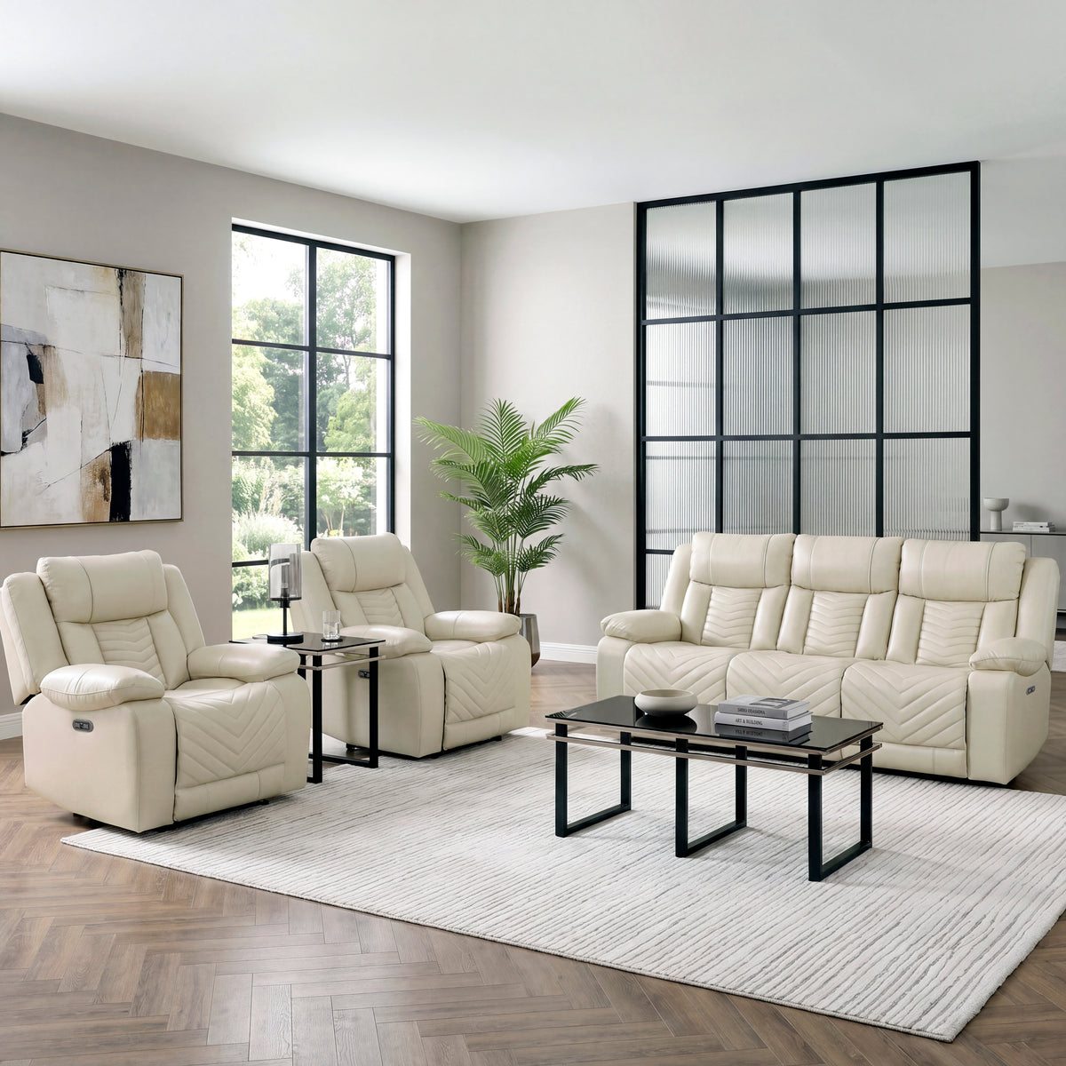 Huron Beige Power Reclining Chair from Homelegance - Luna Furniture