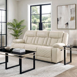 Huron Beige Power Double Reclining Sofa from Homelegance - Luna Furniture