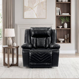 Huron Black Power Reclining Chair from Homelegance - Luna Furniture