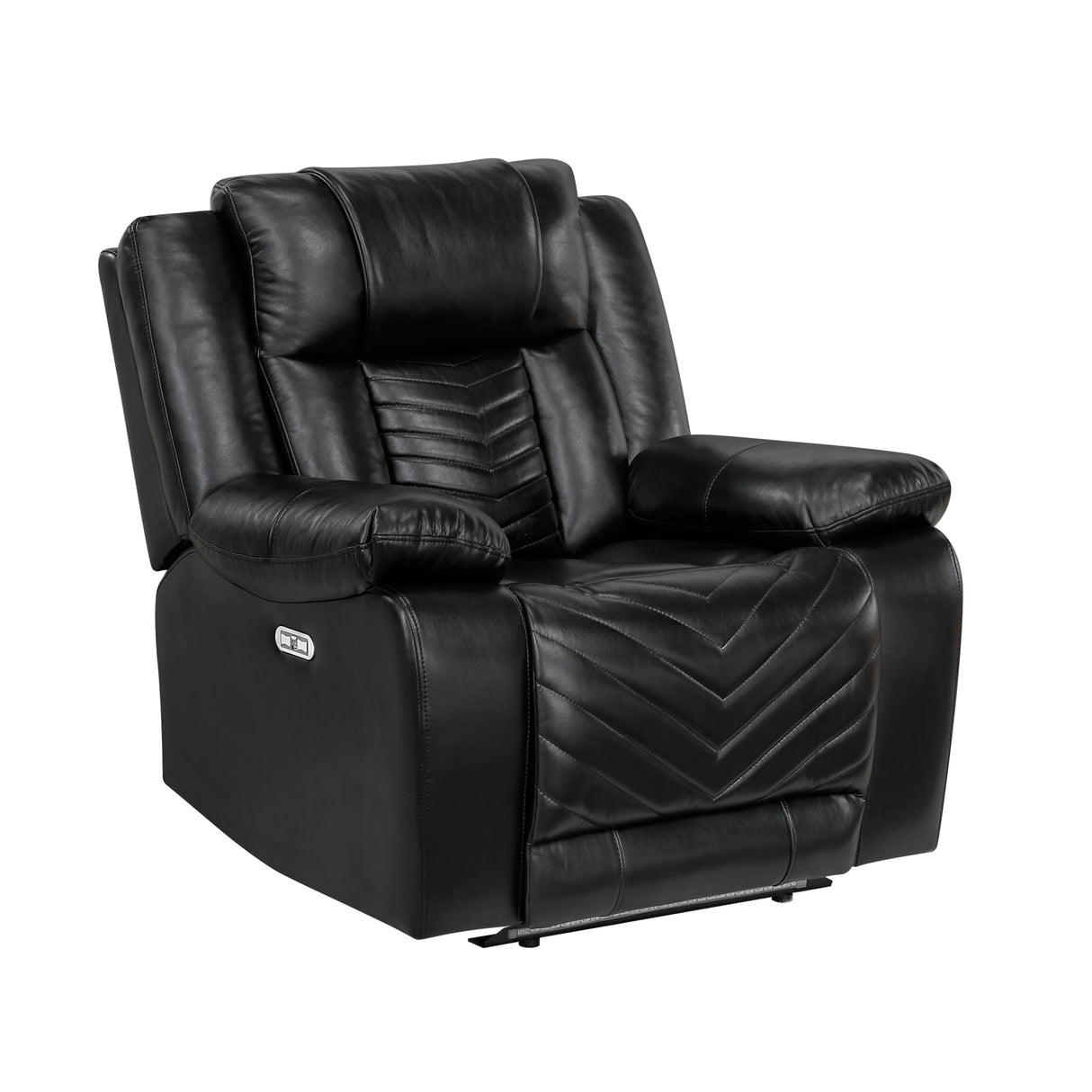 Huron Black Power Reclining Chair from Homelegance - Luna Furniture