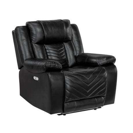 Huron Black Power Reclining Chair from Homelegance - Luna Furniture