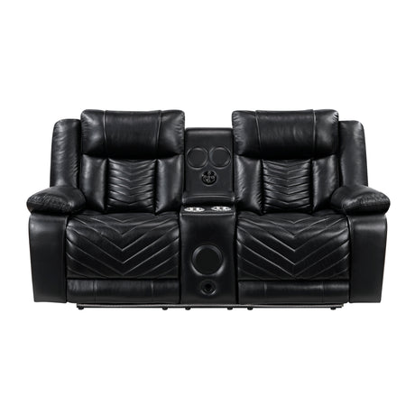 8457BLK*2PW 2pc Set: Sofa, Love (Power) from Homelegance - Luna Furniture