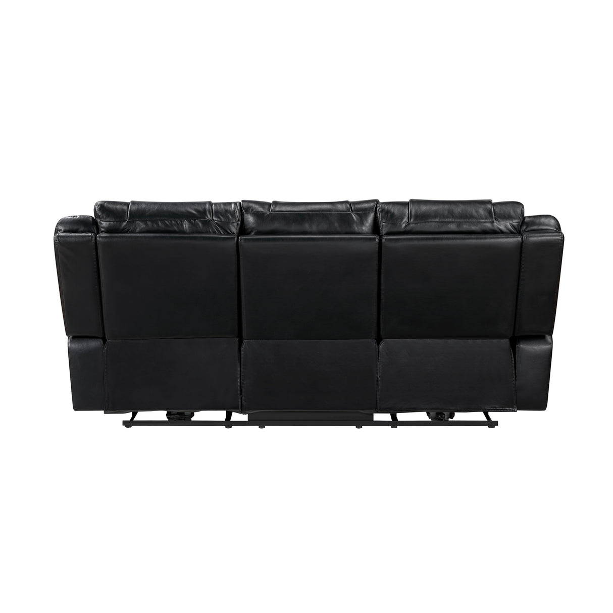 Huron Black Power Double Reclining Loveseat with Center Console from Homelegance - Luna Furniture