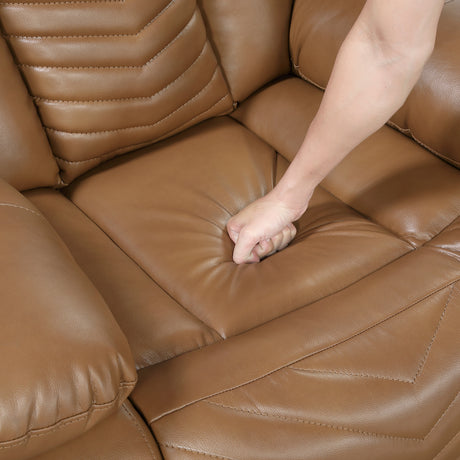 Huron Brown Power Reclining Chair with LED and Charging Ports from Homelegance - Luna Furniture