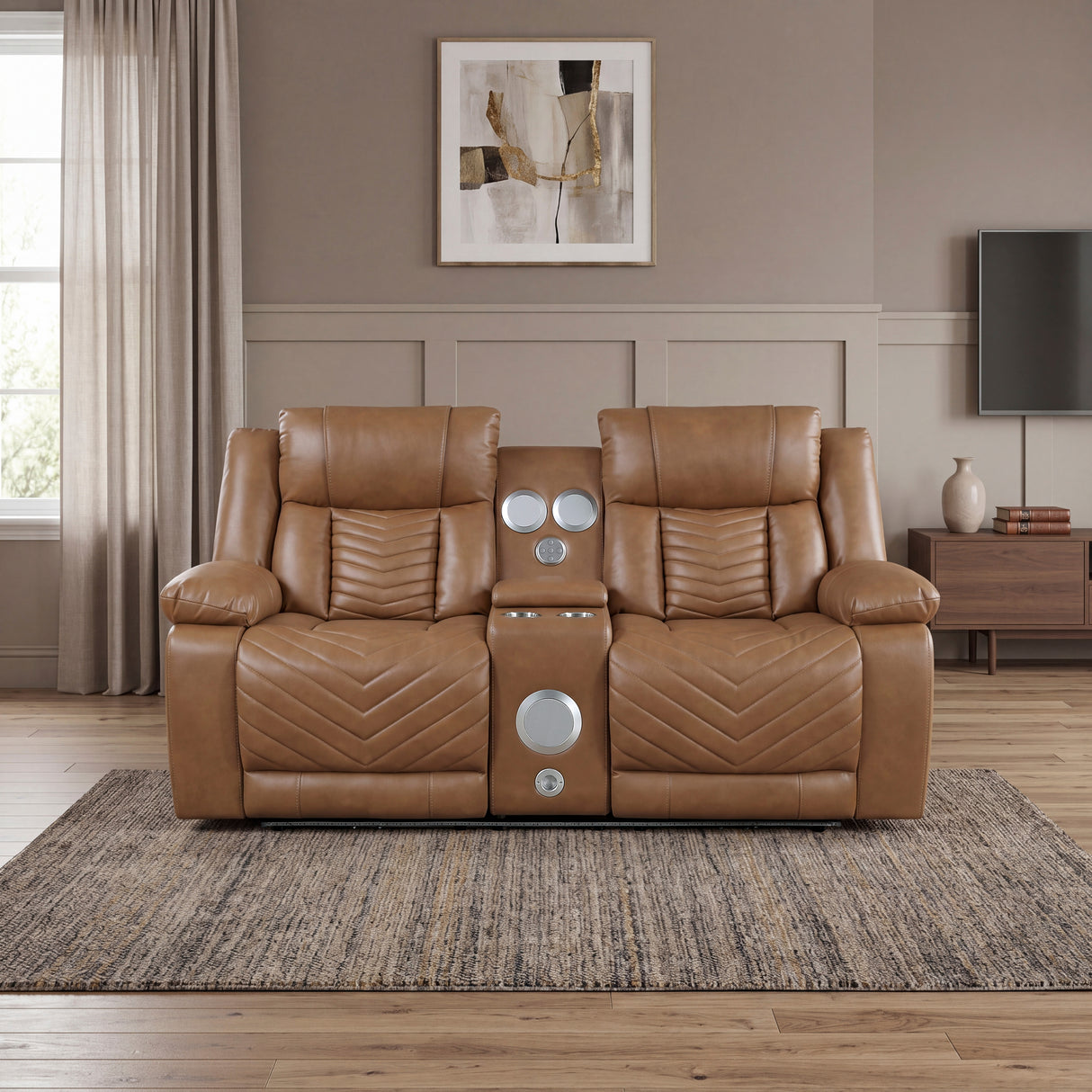 Huron Brown Power Reclining Living Room Set from Homelegance - Luna Furniture