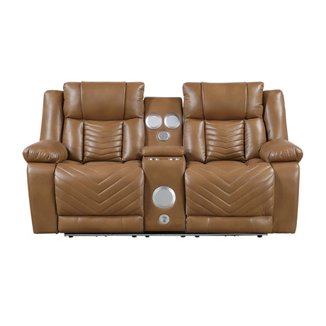 Huron Brown Power Reclining Living Room Set from Homelegance - Luna Furniture