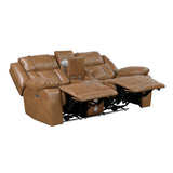 Huron Brown Power Reclining Living Room Set from Homelegance - Luna Furniture