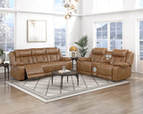 Huron Brown Power Reclining Living Room Set from Homelegance - Luna Furniture