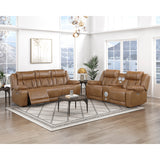 Huron Brown 2-Piece Power Reclining Living Room Set from Homelegance - Luna Furniture