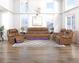 Huron Brown Power Reclining Chair with LED and Charging Ports from Homelegance - Luna Furniture