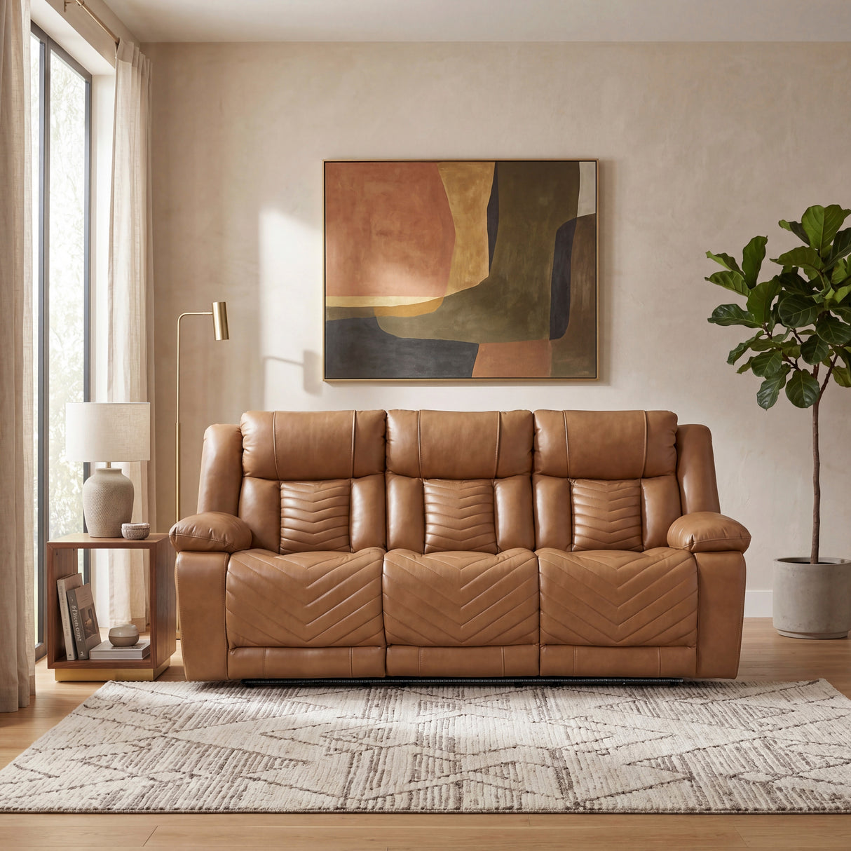 Huron Brown Power Reclining Living Room Set from Homelegance - Luna Furniture