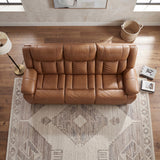 Huron Brown Power Double Reclining Sofa with Center Drop-Down Cup Holders, Wireless Charger, LED and Charging Ports from Homelegance - Luna Furniture