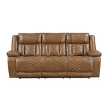 Huron Brown 2-Piece Power Reclining Living Room Set from Homelegance - Luna Furniture