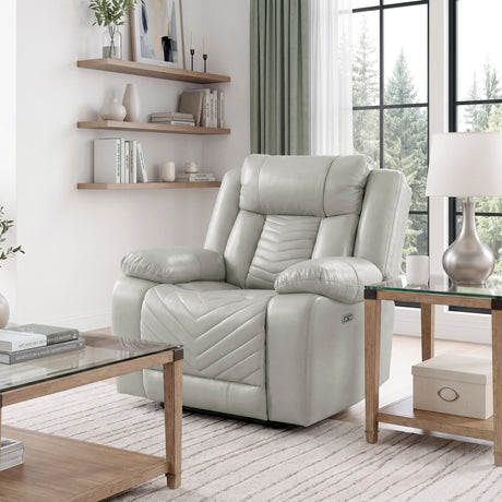 Huron Gray Power Reclining Chair from Homelegance - Luna Furniture