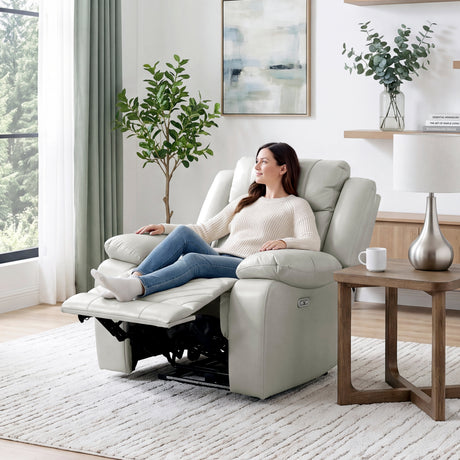 Huron Gray Power Reclining Chair from Homelegance - Luna Furniture