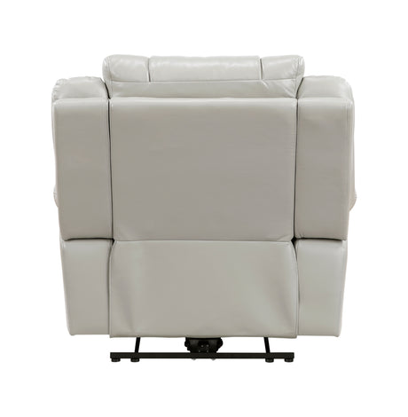 Huron Brown Power Double Reclining Sofa with Center Drop-Down Cup Holders, Wireless Charger, LED and Charging Ports from Homelegance - Luna Furniture