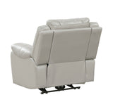 Huron Brown Power Double Reclining Sofa with Center Drop-Down Cup Holders, Wireless Charger, LED and Charging Ports from Homelegance - Luna Furniture