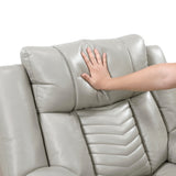 Huron Black Power Double Reclining Sofa from Homelegance - Luna Furniture