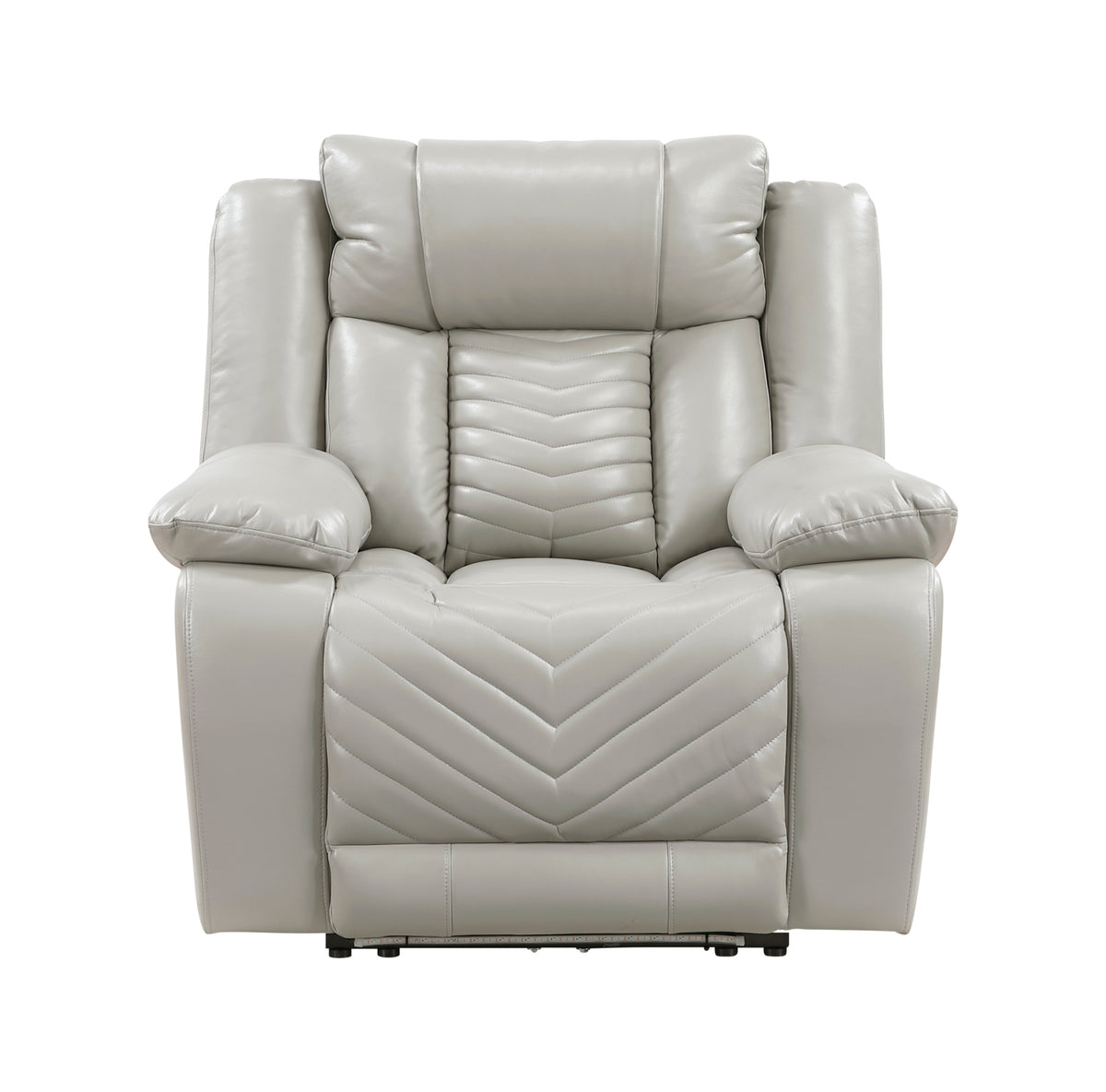 Huron Brown Power Double Reclining Sofa with Center Drop-Down Cup Holders, Wireless Charger, LED and Charging Ports from Homelegance - Luna Furniture