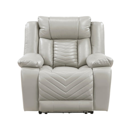 Huron Brown Power Double Reclining Sofa with Center Drop-Down Cup Holders, Wireless Charger, LED and Charging Ports from Homelegance - Luna Furniture