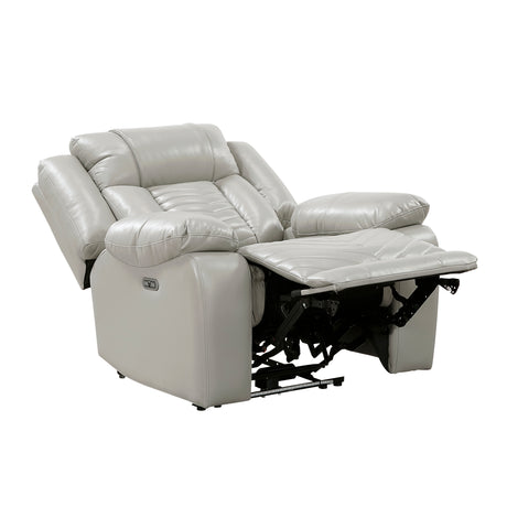 Huron Brown Power Double Reclining Sofa with Center Drop-Down Cup Holders, Wireless Charger, LED and Charging Ports from Homelegance - Luna Furniture