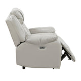 Huron Brown Power Double Reclining Sofa with Center Drop-Down Cup Holders, Wireless Charger, LED and Charging Ports from Homelegance - Luna Furniture