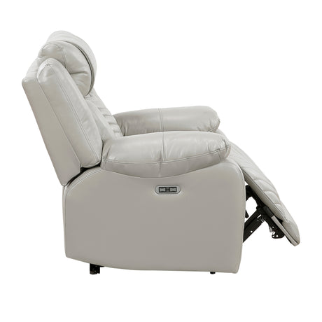 Huron Brown Power Double Reclining Sofa with Center Drop-Down Cup Holders, Wireless Charger, LED and Charging Ports from Homelegance - Luna Furniture