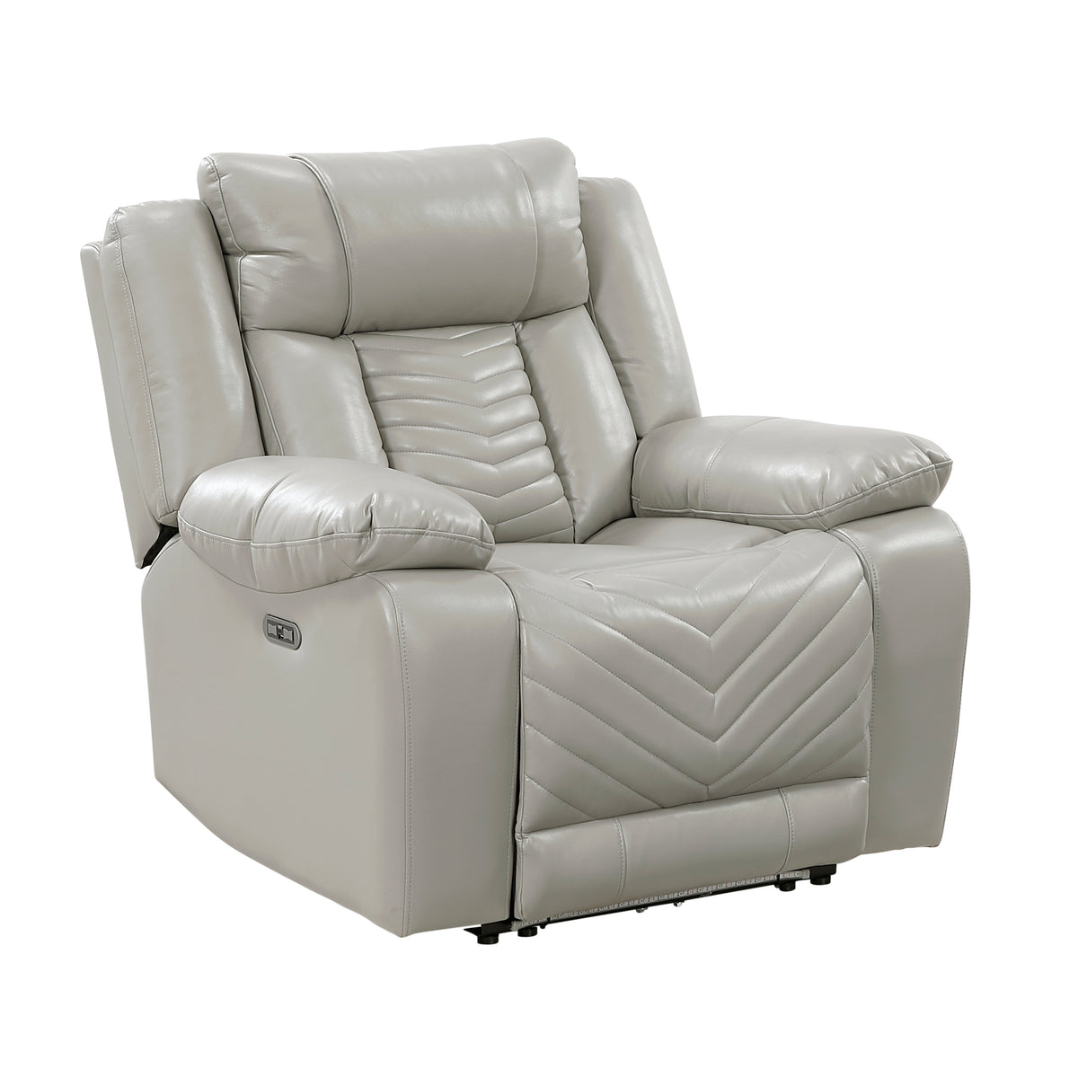Huron Brown Power Double Reclining Sofa with Center Drop-Down Cup Holders, Wireless Charger, LED and Charging Ports from Homelegance - Luna Furniture
