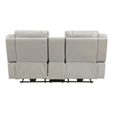 Huron Gray Power Double Reclining Sofa from Homelegance - Luna Furniture