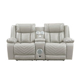 Huron Black Power Double Reclining Sofa from Homelegance - Luna Furniture