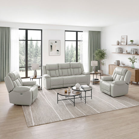 Huron Gray Power Reclining Chair from Homelegance - Luna Furniture