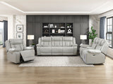 Huron Black Power Double Reclining Sofa from Homelegance - Luna Furniture