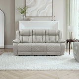Huron Gray Power Double Reclining Sofa from Homelegance - Luna Furniture