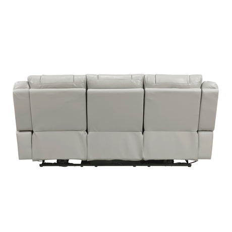 Huron Brown Power Double Reclining Sofa with Center Drop-Down Cup Holders, Wireless Charger, LED and Charging Ports from Homelegance - Luna Furniture