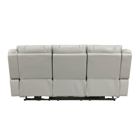 Huron Gray Power Double Reclining Sofa from Homelegance - Luna Furniture