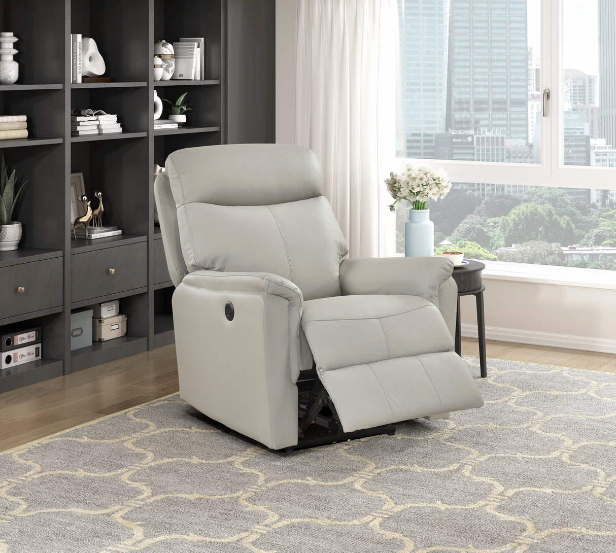 8459LGY-1PW Power Reclining Chair from Homelegance - Luna Furniture