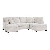 Lawson Taupe 2-Piece Sectional with Chaise from Homelegance - Luna Furniture