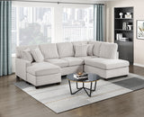 Lawson Taupe 2-Piece Sectional with Chaise from Homelegance - Luna Furniture