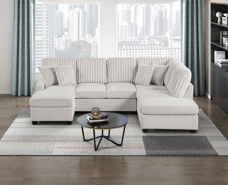 Lawson Taupe 2-Piece Sectional with Chaise from Homelegance - Luna Furniture