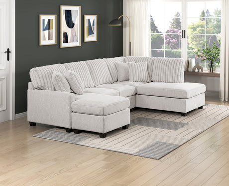 Lawson Taupe 2-Piece Sectional with Chaise from Homelegance - Luna Furniture