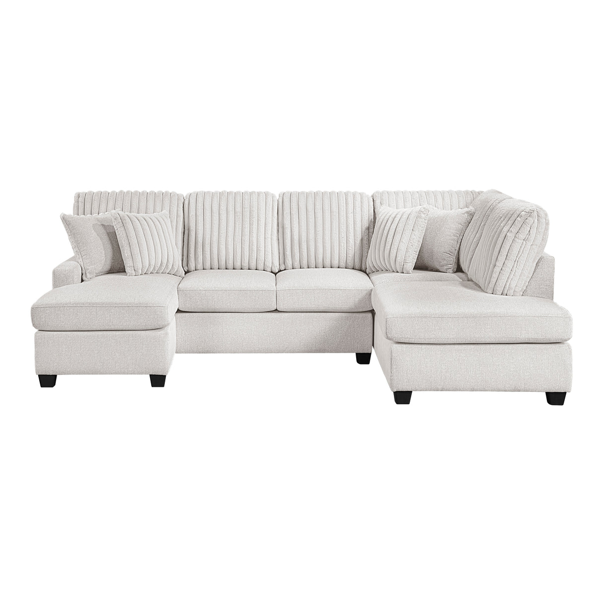 Lawson Taupe 2-Piece Sectional with Chaise from Homelegance - Luna Furniture