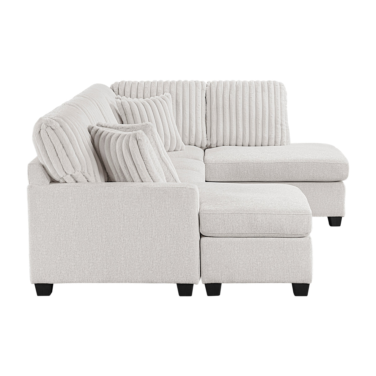 Lawson Taupe 2-Piece Sectional with Chaise from Homelegance - Luna Furniture