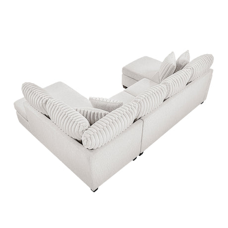 Lawson Taupe 2-Piece Sectional with Chaise from Homelegance - Luna Furniture