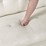 Elara Beige 2-Piece Reversible RAF Sectional with Hidden Storage and Pull-out Bed from Homelegance - Luna Furniture