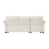 Elara Beige 2-Piece Reversible RAF Sectional with Hidden Storage and Pull-out Bed from Homelegance - Luna Furniture