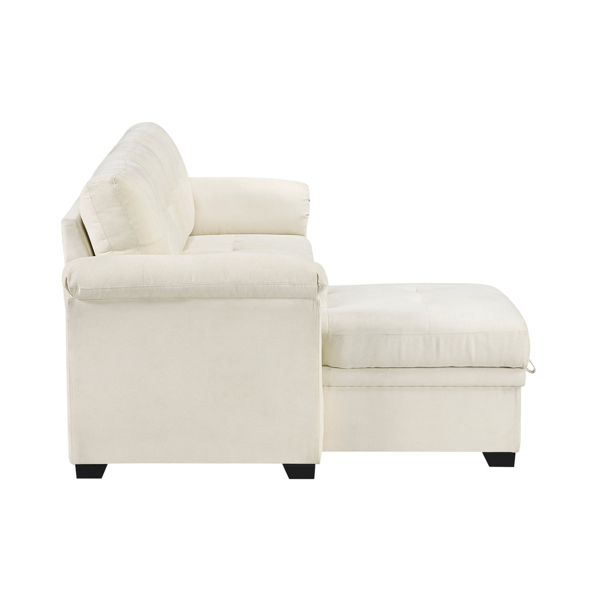Elara Beige 2-Piece Reversible RAF Sectional with Hidden Storage and Pull-out Bed from Homelegance - Luna Furniture